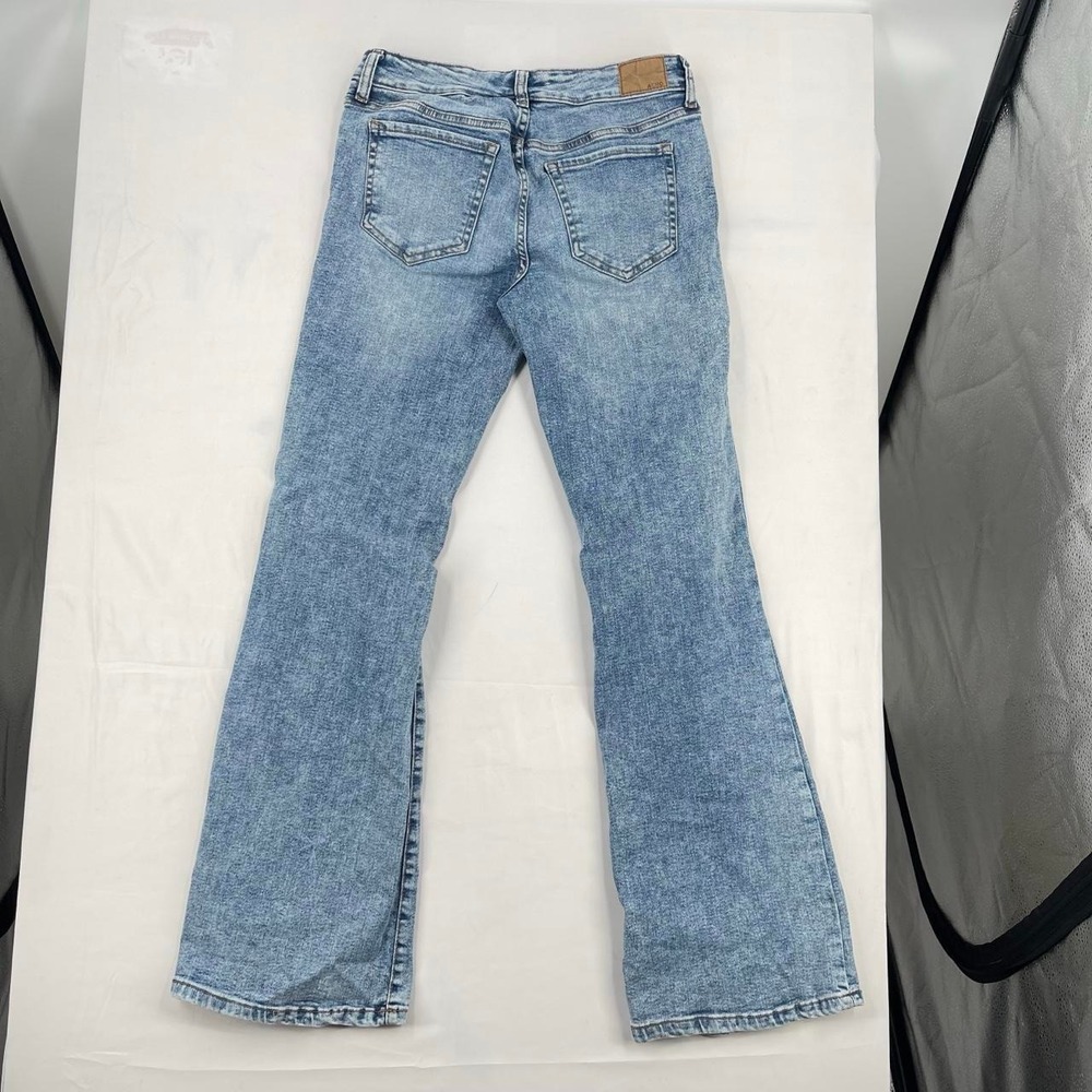 Y2K Aeropostale Women's Low Rise Bootcut Flare Jeans Distressed 8 M Grunge Light - Picture 4 of 5